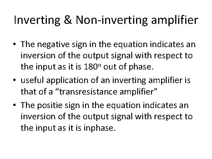 Invert Positive Signal ANALOG CIRCUITS 16 MARKS OPERATIONAL AMPLIFIEROPAMP OpAmp An