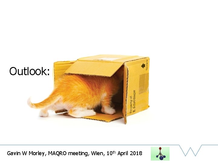 Outlook: Gavin W Morley, MAQRO meeting, Wien, 10 th April 2018 