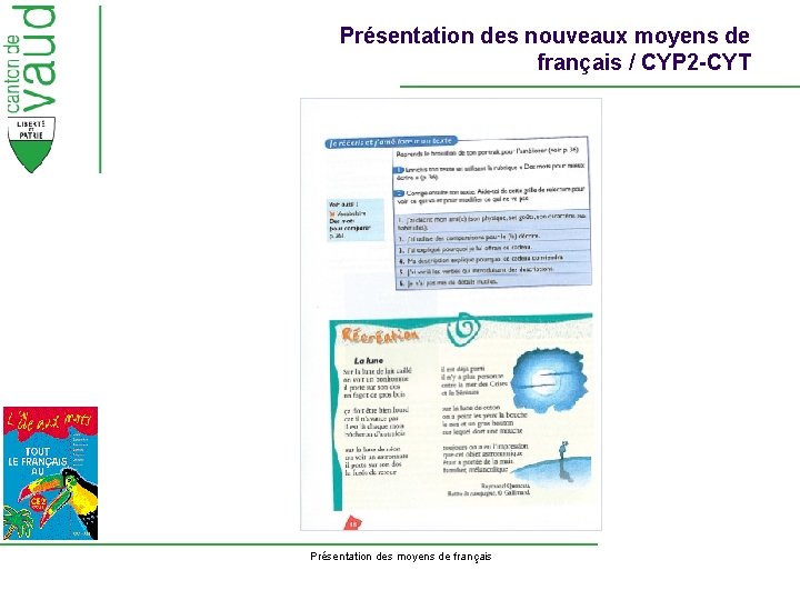 Présentation des nouveaux moyens de français / CYP 2 -CYT Présentation des moyens de