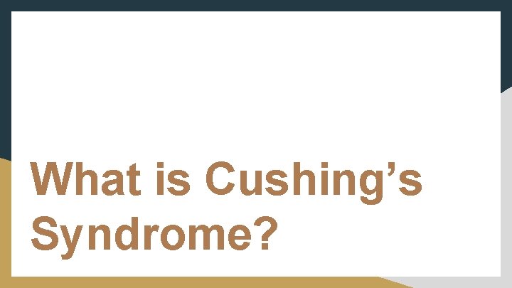 What is Cushing’s Syndrome? 
