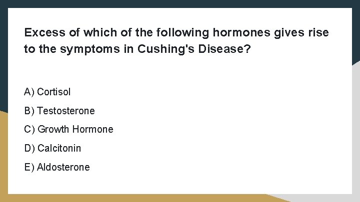 Excess of which of the following hormones gives rise to the symptoms in Cushing's