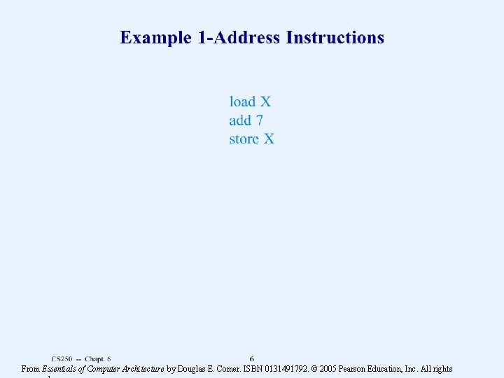 From Essentials of Computer Architecture by Douglas E. Comer. ISBN 0131491792. © 2005 Pearson