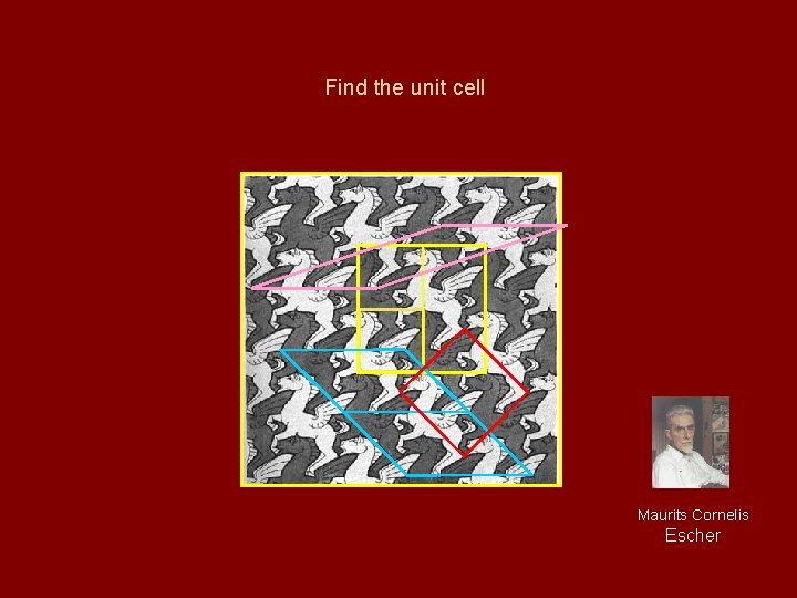 Find the unit cell Maurits Cornelis Escher 