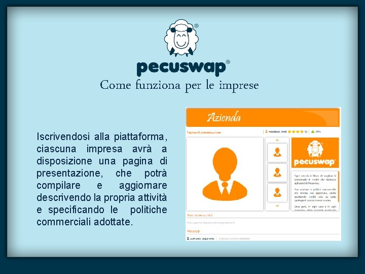 Come funziona per le imprese Iscrivendosi alla piattaforma, ciascuna impresa avrà a disposizione una