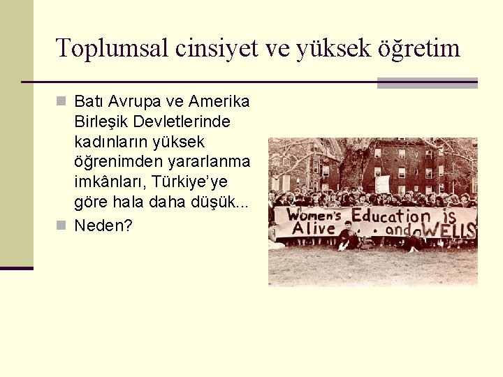 Toplumsal cinsiyet ve yüksek öğretim n Batı Avrupa ve Amerika Birleşik Devletlerinde kadınların yüksek