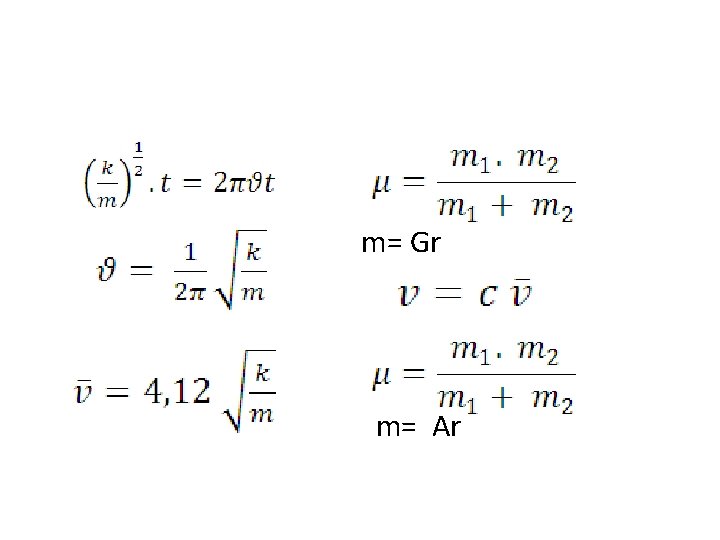 m= Gr m= Ar m= Gr m= Ar