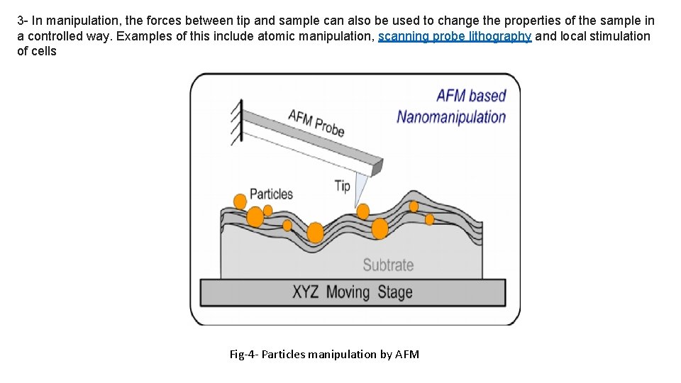 3 - In manipulation, the forces between tip and sample can also be used