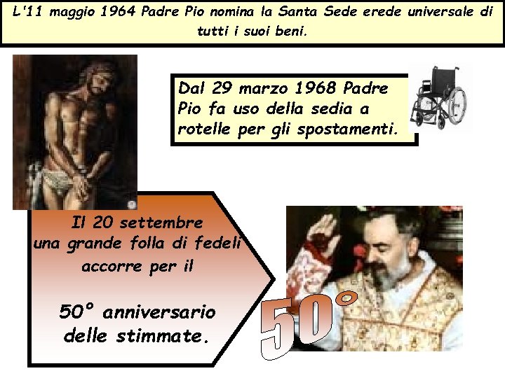 L'11 maggio 1964 Padre Pio nomina la Santa Sede erede universale di tutti i