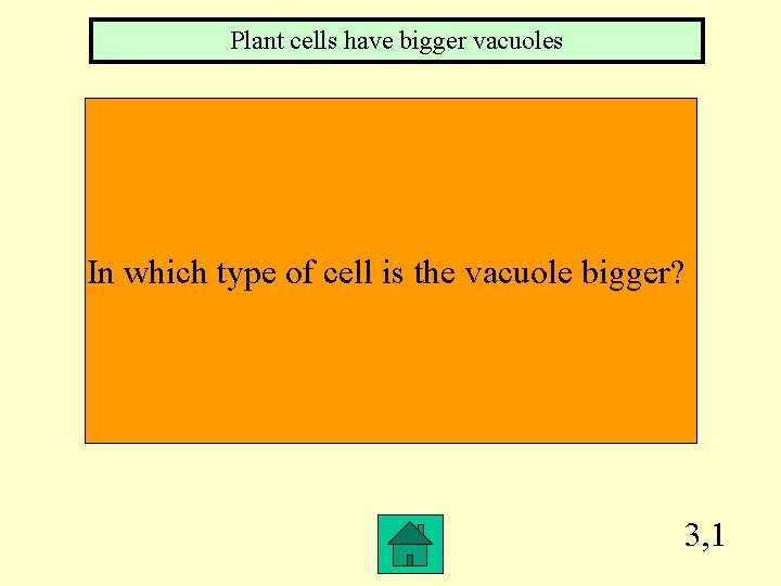 Plant cells have bigger vacuoles In which type of cell is the vacuole bigger?