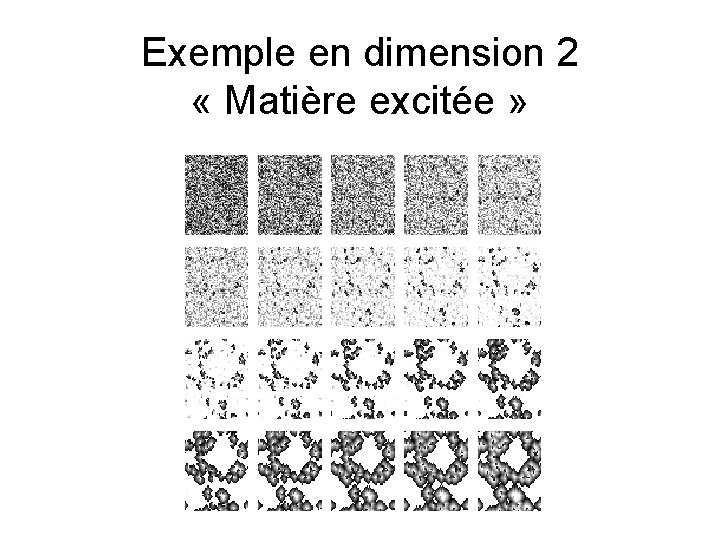 Exemple en dimension 2 « Matière excitée » 