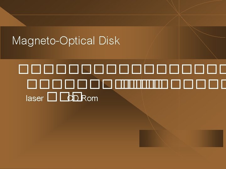 Magneto-Optical Disk ��������� ����� laser ��� CD Rom 