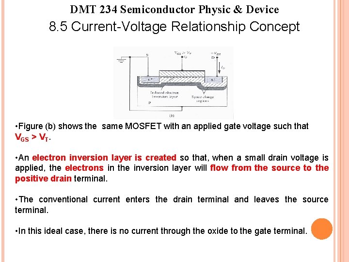 DMT 234 Semiconductor Physic & Device 8. 5 Current-Voltage Relationship Concept • Figure (b) DMT 234 Semiconductor Physic & Device 8. 5 Current-Voltage Relationship Concept • Figure (b)