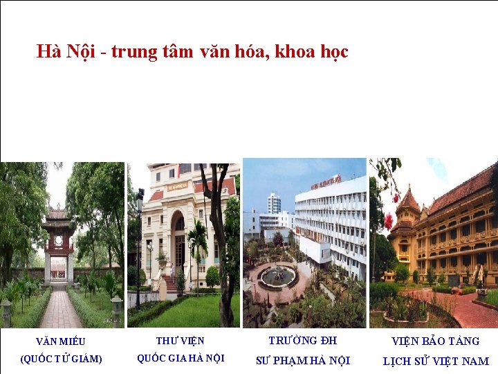 Hà Nội - trung tâm văn hóa, khoa học VĂN MIẾU THƯ VIỆN TRƯỜNG Hà Nội - trung tâm văn hóa, khoa học VĂN MIẾU THƯ VIỆN TRƯỜNG