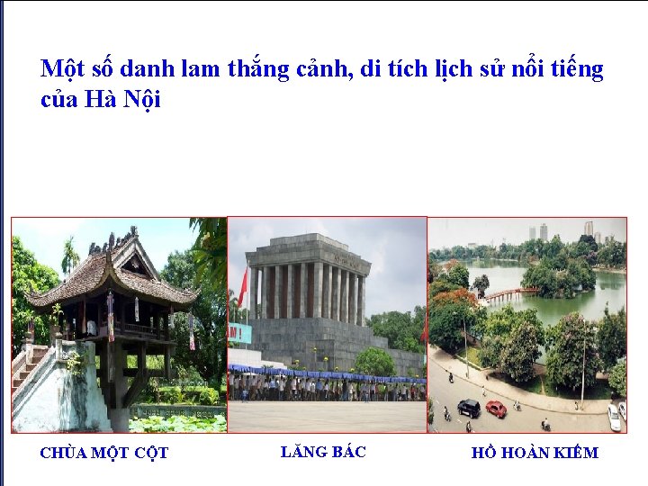 Một số danh lam thắng cảnh, di tích lịch sử nổi tiếng của Hà