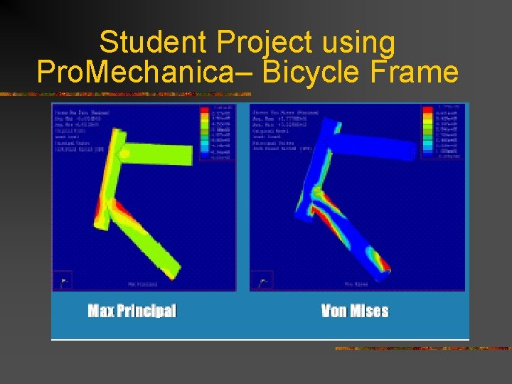 Student Project using Pro. Mechanica– Bicycle Frame 