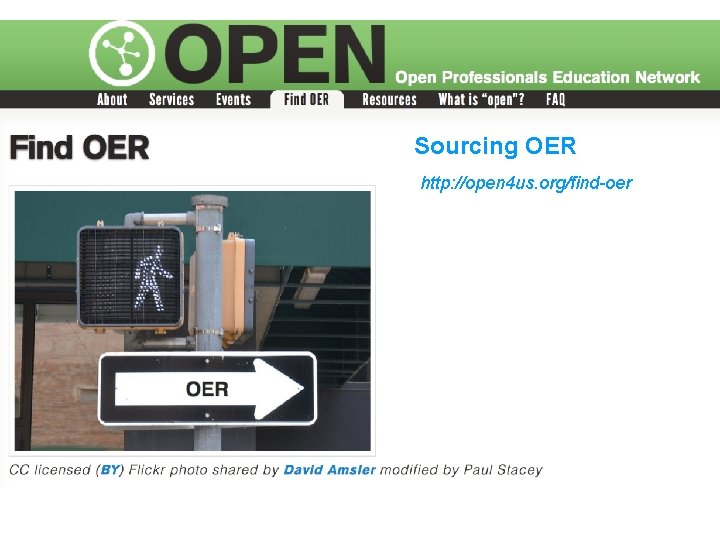 Sourcing OER http: //open 4 us. org/find-oer 