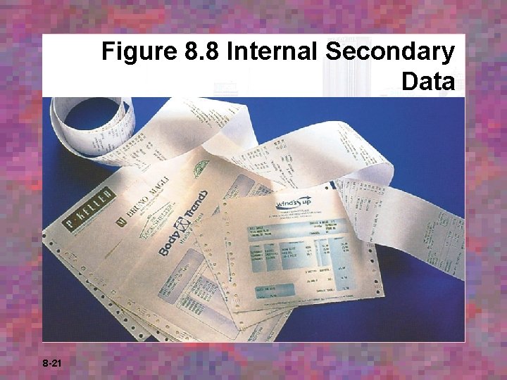 Figure 8. 8 Internal Secondary Data 8 -21 Figure 8. 8 Internal Secondary Data 8 -21