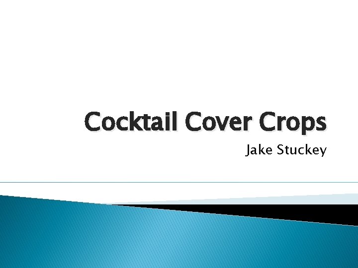 Cocktail Cover Crops Jake Stuckey 