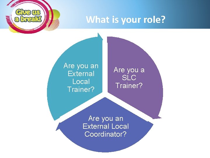 What is your role? Are you an External Local Trainer? Are you a SLC