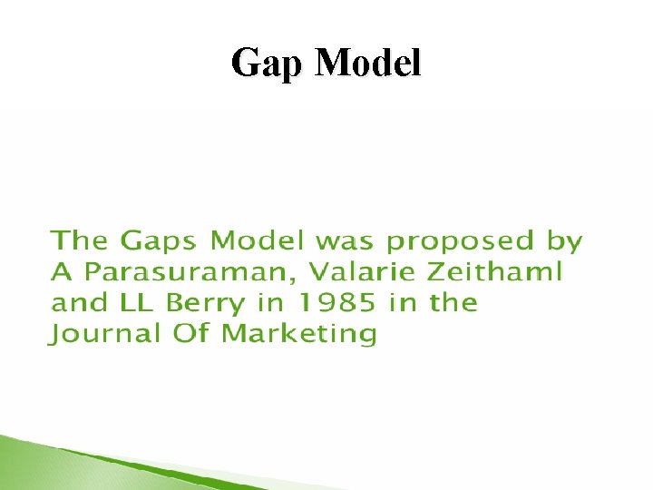 Gap Model 20 