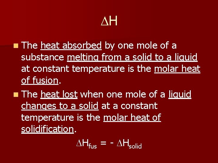 Thermochemistry Chapter 16 Section 17 1 The Flow