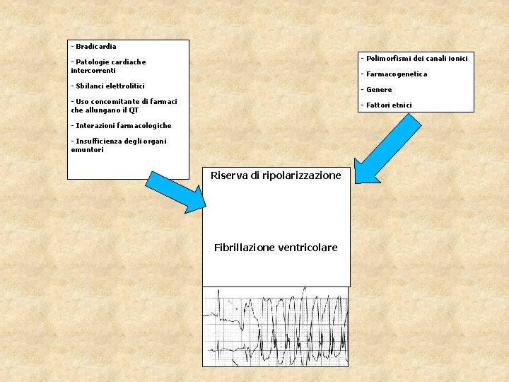 - Bradicardia - Polimorfismi dei canali ionici - Patologie cardiache intercorrenti - Farmacogenetica -