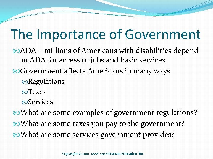 The Importance of Government ADA – millions of Americans with disabilities depend on ADA