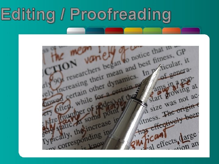 Editing / Proofreading 