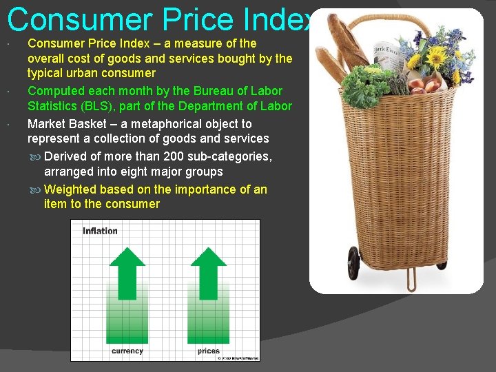 Consumer Price Index Consumer Price Index – a measure of the overall cost of