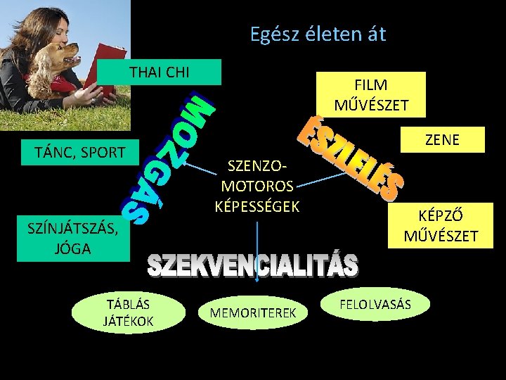 Egész életen át THAI CHI TÁNC, SPORT FILM MŰVÉSZET ZENE SZENZOMOTOROS KÉPESSÉGEK SZÍNJÁTSZÁS, JÓGA