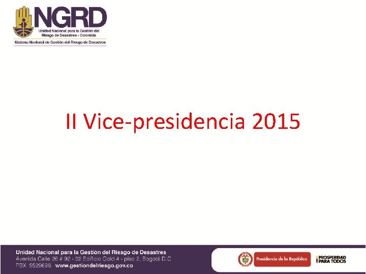 II Vice-presidencia 2015 