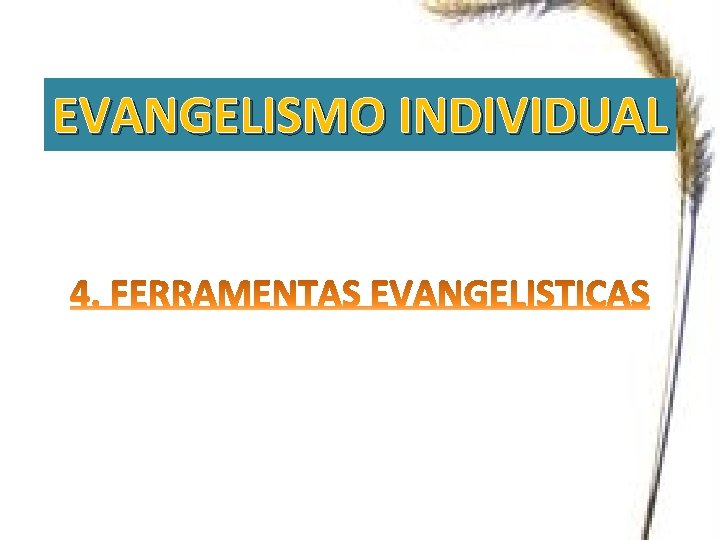 EVANGELISMO INDIVIDUAL 