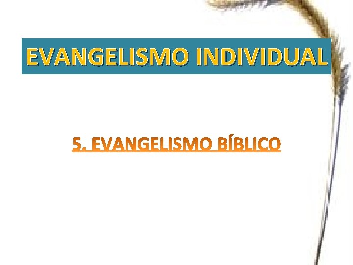 EVANGELISMO INDIVIDUAL 