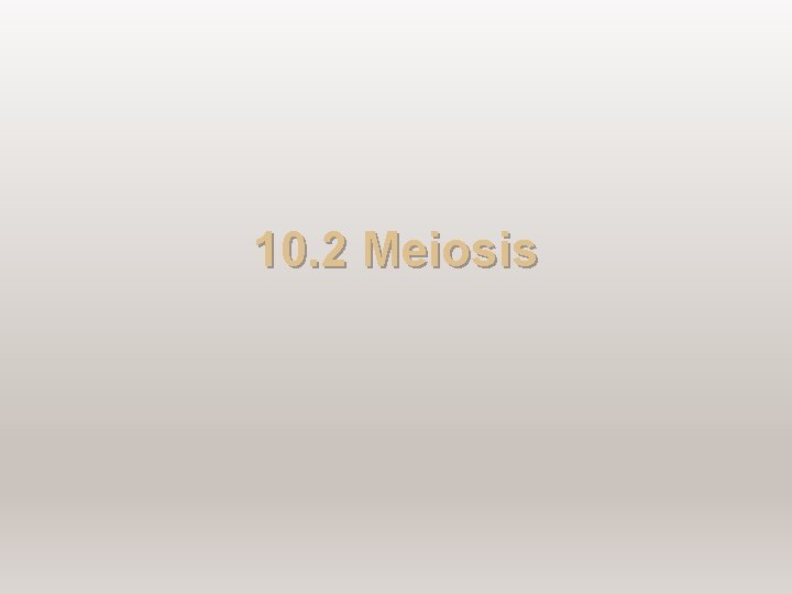 10. 2 Meiosis 