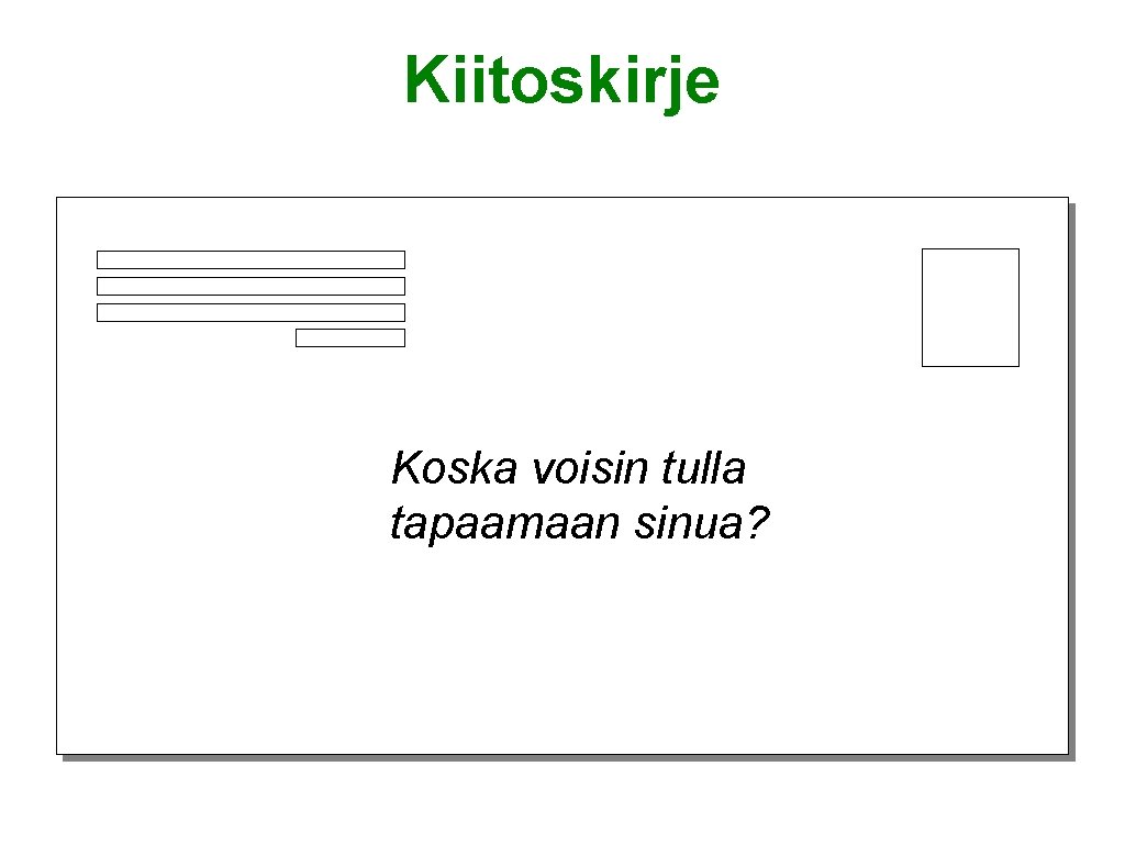 Kiitoskirje Koska voisin tulla tapaamaan sinua? 