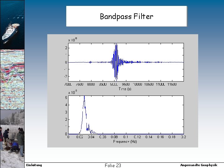 Bandpass Filter Einleitung Folie 23 Angewandte Geophysik 