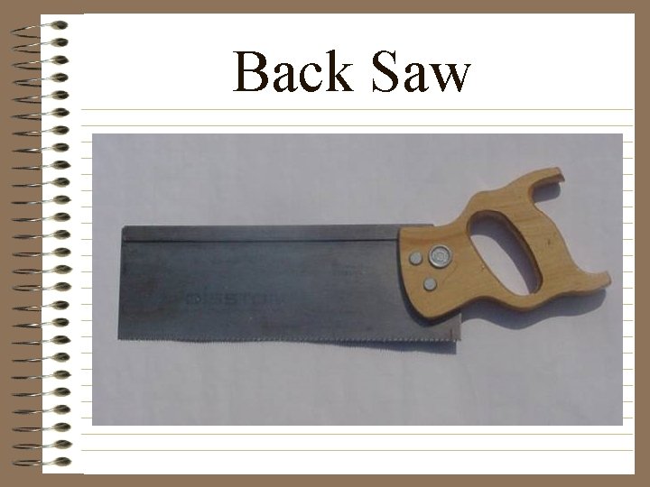Back Saw 