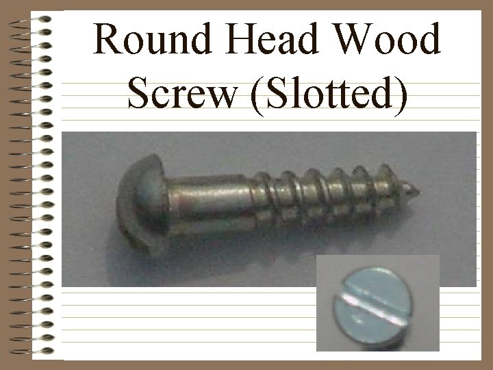 Round Head Wood Screw (Slotted) 