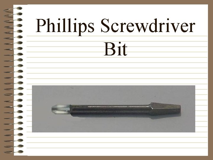 Phillips Screwdriver Bit 