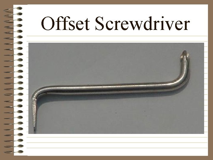 Offset Screwdriver 