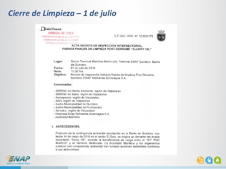 Cierre de Limpieza – 1 de julio Cierre de Limpieza – 1 de julio