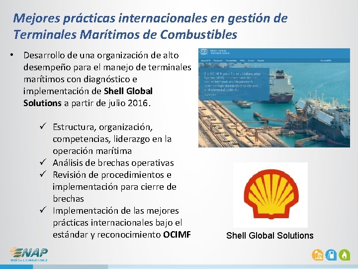 Mejores prácticas internacionales en gestión de Terminales Marítimos de Combustibles • Desarrollo de una Mejores prácticas internacionales en gestión de Terminales Marítimos de Combustibles • Desarrollo de una