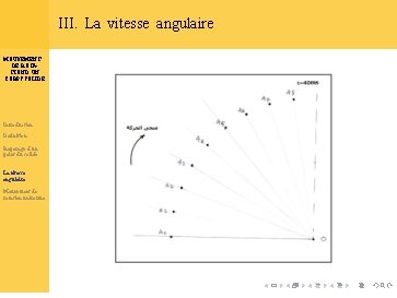 III. La vitesse angulaire MOUVEMENT DE ROTATION D’UN CORPS SOLIDE Introduction Définition Repérage d’un III. La vitesse angulaire MOUVEMENT DE ROTATION D’UN CORPS SOLIDE Introduction Définition Repérage d’un