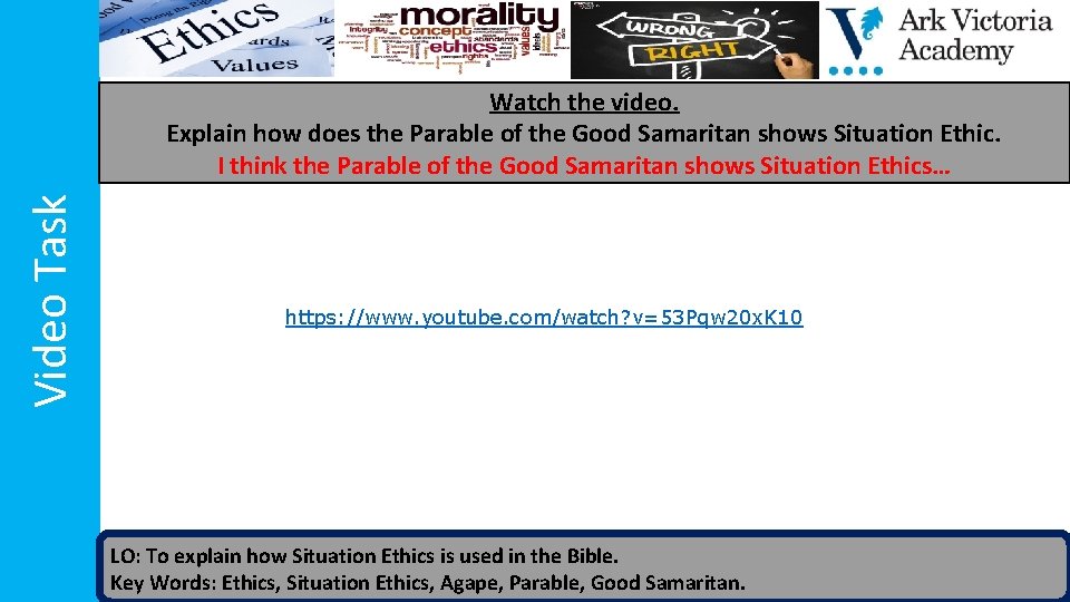 Video Task Watch the video. Explain how does the Parable of the Good Samaritan