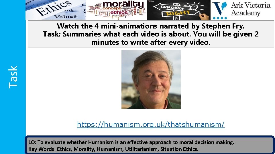 Task Watch the 4 mini-animations narrated by Stephen Fry. Task: Summaries what each video
