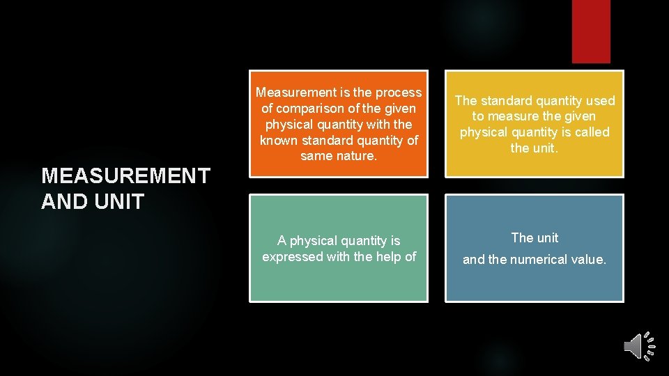 Measurement is the process of comparison of the given physical quantity with the known