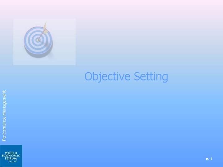 Performance Management Objective Setting p. 1 