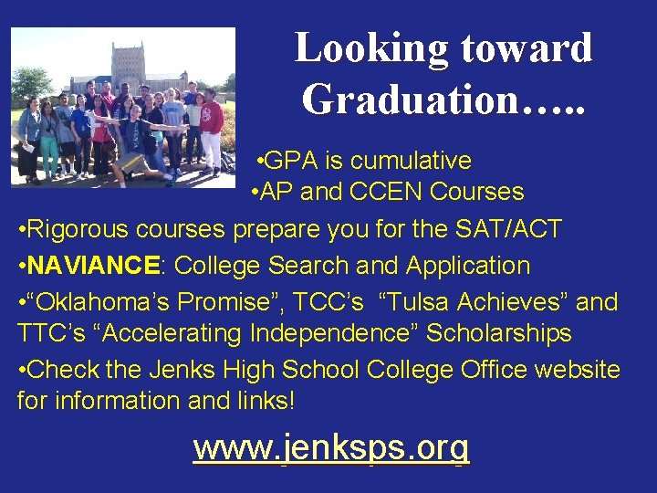 Looking toward Graduation…. . • GPA is cumulative • AP and CCEN Courses •