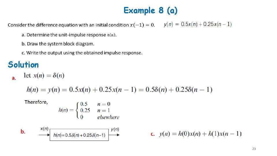 Example 8 (a) Solution 23 