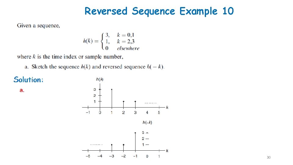 Reversed Sequence Example 10 30 